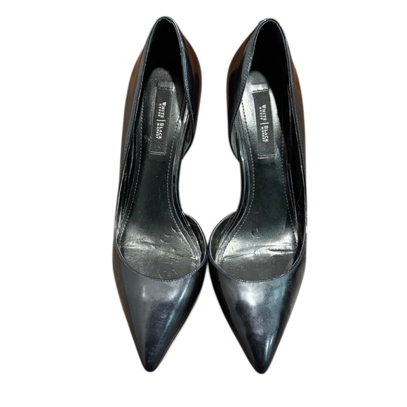 White House Black Market Shoes - WHITE HOUSE BLACK MARKET Patent Leather Pumps Heels Midnight Blue 9.5